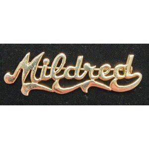 Vintage Mildred Brooch Pin Goldtone